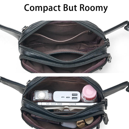 Leresas Fanny Packs for Women Vegan Leather Belt Bag Chic Cross Body Waist Pack Waist Purse for Travel Hiking Running Brown