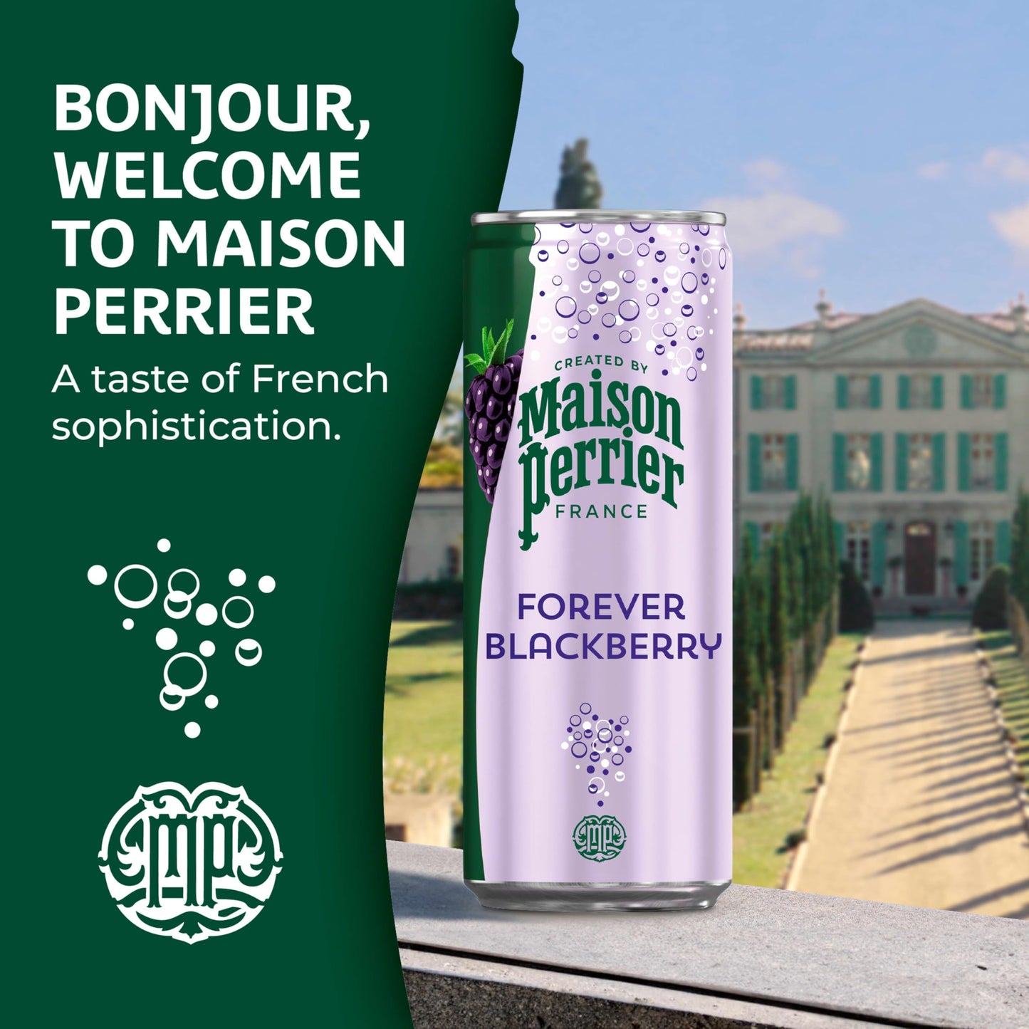 Maison Perrier Ultimate Sparkling Water, 11.15 Fl Oz Cans, 8 Count, 3 Pack