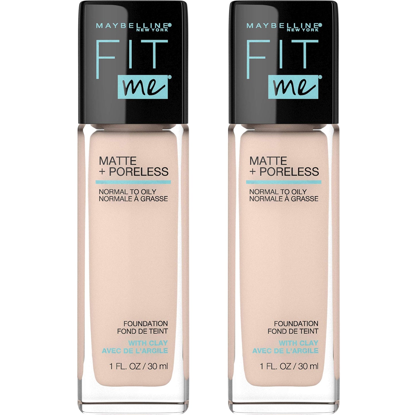 Maybelline Fit Me Matte + Poreless Liquid Oil-Free Foundation Makeup, Mocha, 1 Count (Packaging May Vary)