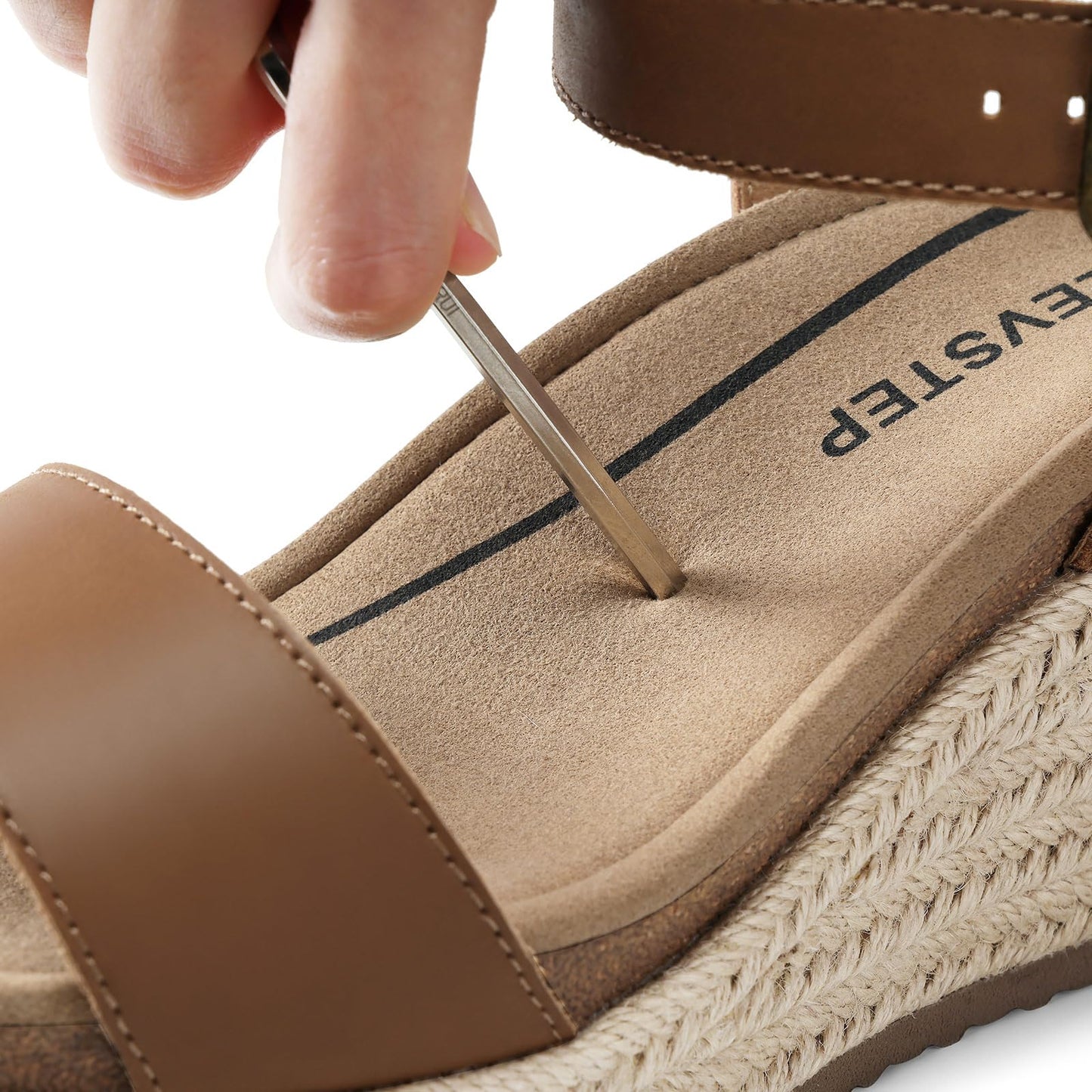 Women's Orthopedic Wedge Sandals: Arch Support Genuine Leather Platform Espadrilles - Comfortable Open Toe Casual Summer Sandals