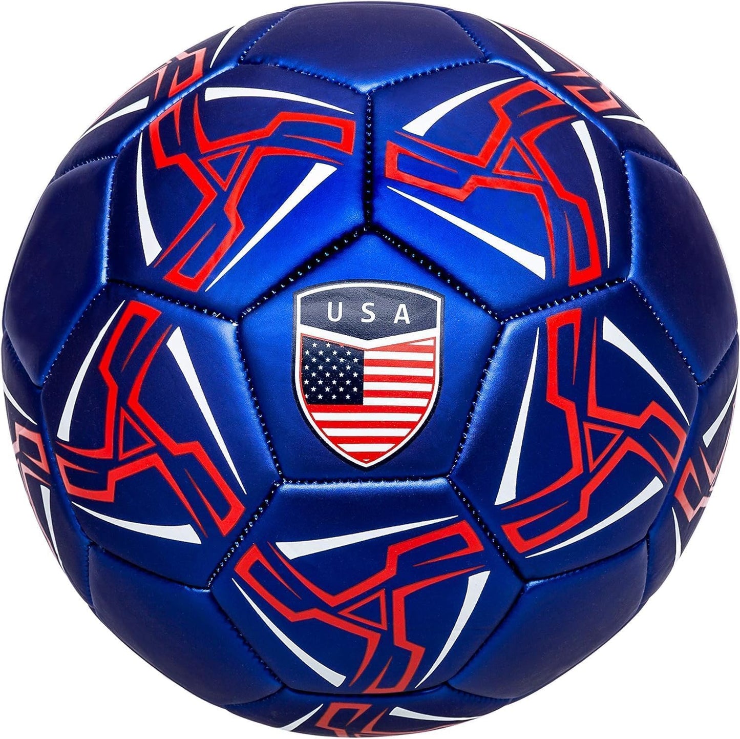 Western Star Soccer Ball USA - Official Match Grade Soccer Balls - Youth & Adult - Attractive and Durable Design - World Cup