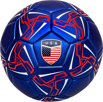 Western Star Soccer Ball USA - Official Match Grade Soccer Balls - Youth & Adult - Attractive and Durable Design - World Cup
