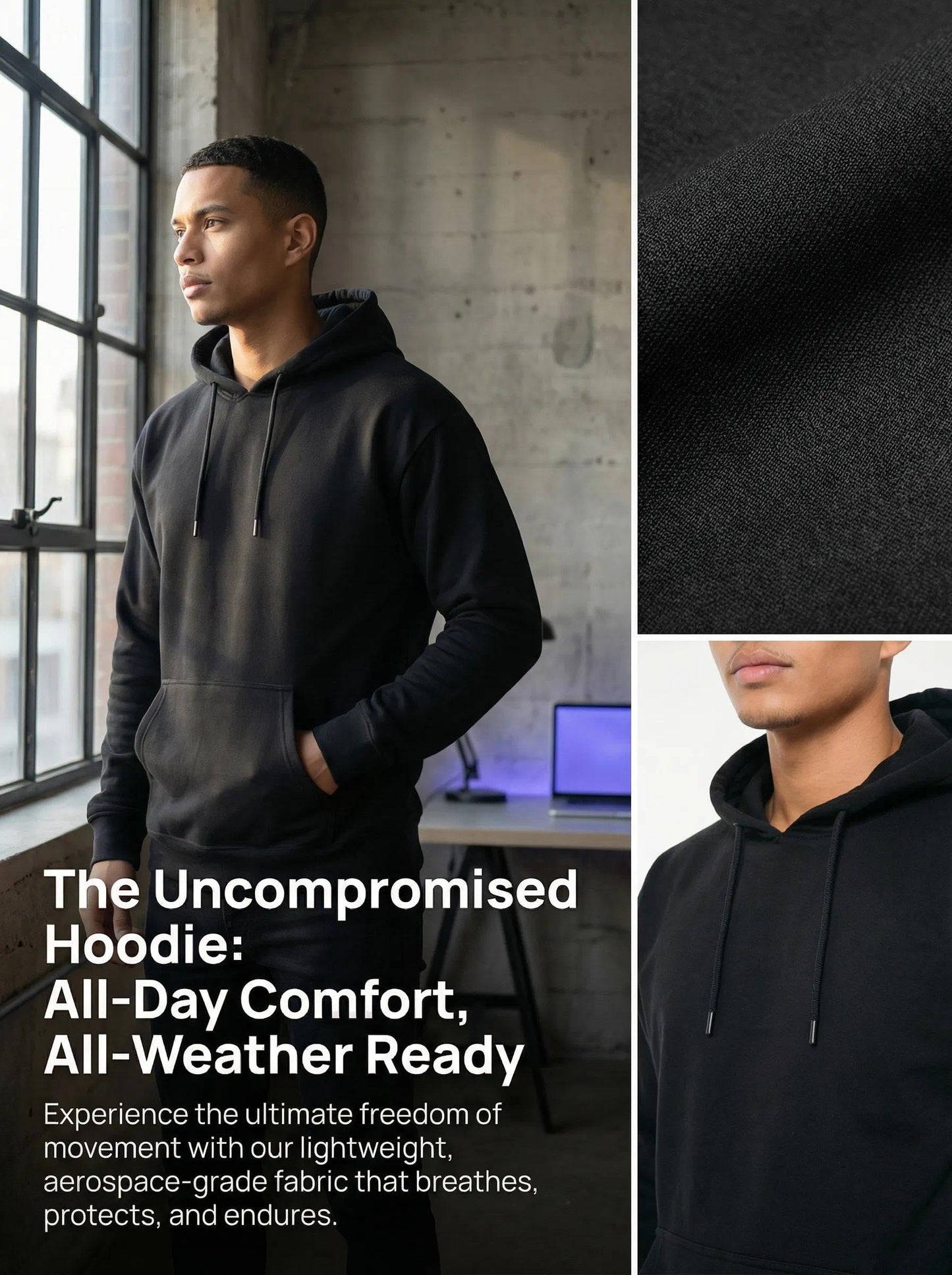 Casual Unisex Hoodies Sweatshirt for Men Women, Comfortable Lightweight Fleece Adult Pullover with Pockets