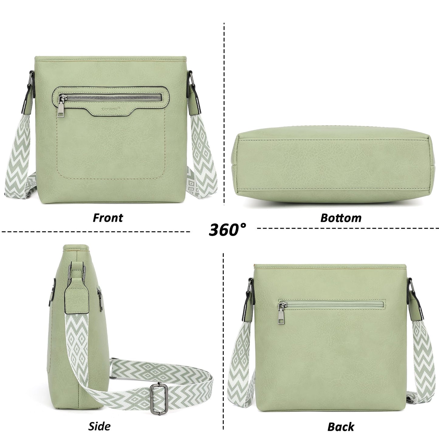 TANTOMI Crossbody Bags for Women Casual Crossbody Purses for Women Travel Shoulder Bag Handbags with Adjustable Strap