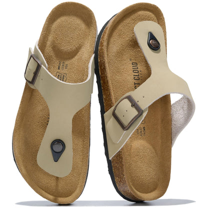 Project Cloud Womens Sandals 100% Genuine Leather Thong Sandals for Women - Memory Foam Insole Women Sandals - Non-Slip Flip Flops for Women - Lightweight Sandals Women Footwear 2026