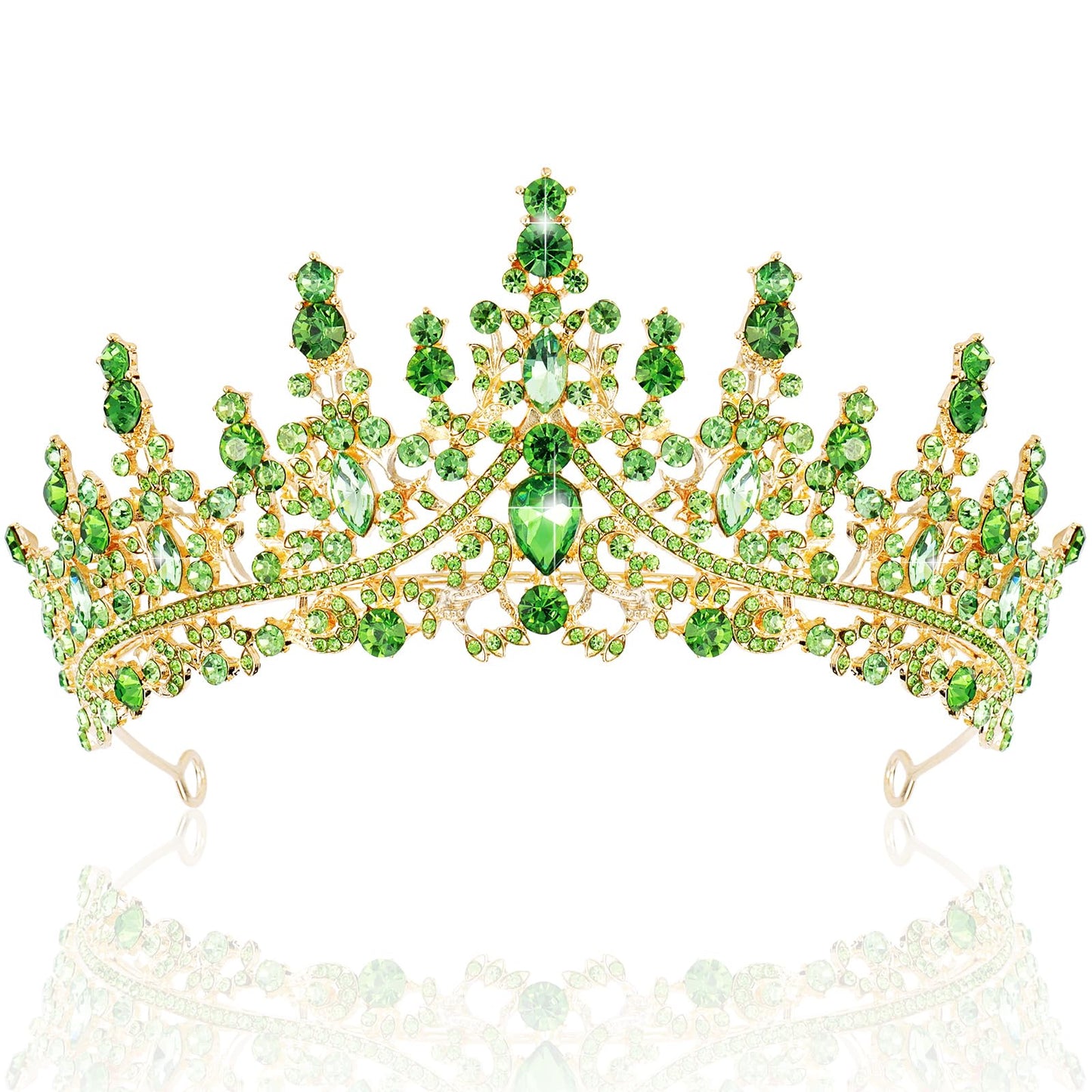 TOBATOBA Silver Wedding Crystal Tiaras and Crowns for Women, Bride Royal Queen Headband Princess Quinceanera Headpieces for Birthday Prom Pageant Party
