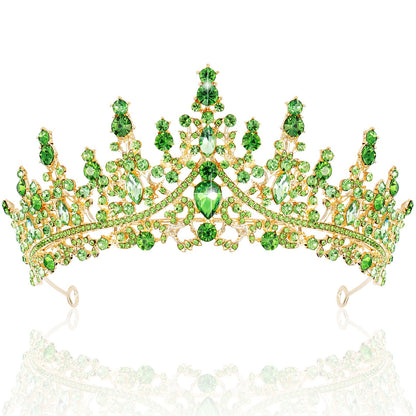 TOBATOBA Silver Wedding Crystal Tiaras and Crowns for Women, Bride Royal Queen Headband Princess Quinceanera Headpieces for Birthday Prom Pageant Party