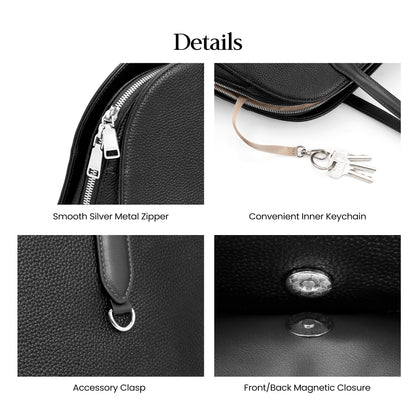 befen Genuine Leather Tote Bag for Women Work, Women's Leather Shoulder Bags Purses Satchel Handbags with Laptop Compartment