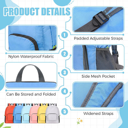 Jexine 10 Pcs Backpacks in Bulk 16.5 Inches Back Pack Basic Backpack for Adult Lightweight Outdoor Travel Book Bags(Sunny Pastel)