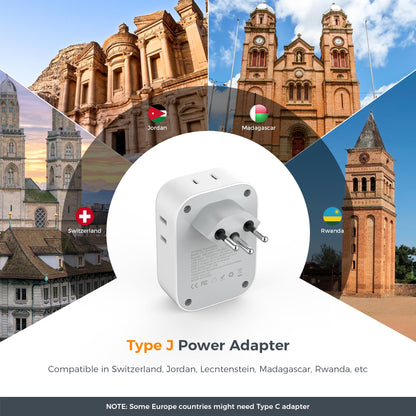 TESSAN 2 Pack European Travel Plug Adapter, Europe Power Converter