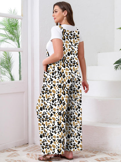 TAKEYAL Women's Plus Size Jumpsuit Overalls Wide Leg Casual Summer Rompers Adjustable Loose Fit Jumpsuits With Pockets 2026