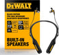 DEWALT Heavy Duty Black Edition 2-in-1 Neckband Bluetooth Headphones w/Built-in Speakers, Jobsite Wearable Speaker & Around Neck, Wireless Headset, 60+ Hrs Hands-Free Music & Calls, Carry Pouch