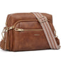 Small Leather Crossbody Bags for Women Anti theft Purses and Handbag Shoulder Hangbag with Wide Strap Tassel