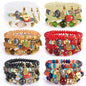 Bohemian Bracelet Sets for Women - 6 Sets Stackable Stretch Bracelets Multi-color Boho Jewelry for Women Hippie Bracelets Dainty Jewelry