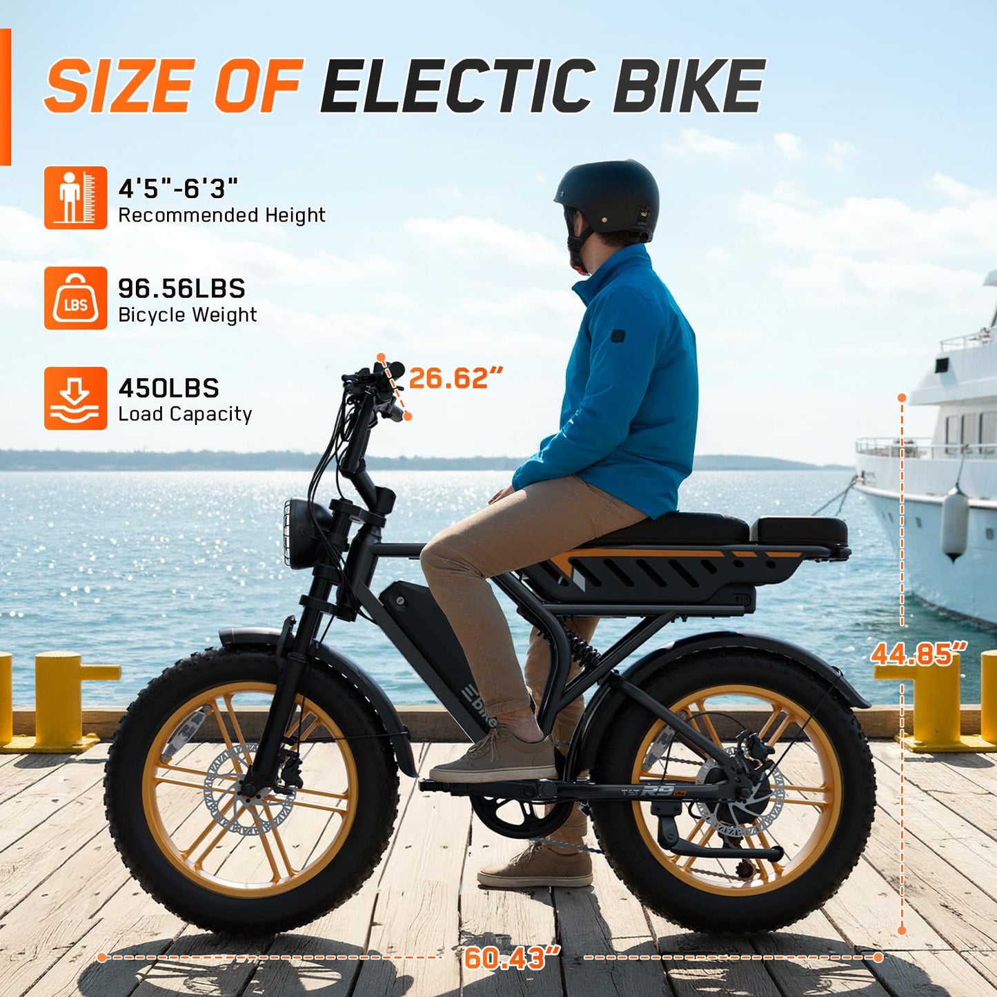 Electric Bike for Adults, Peak 1500W Motor Retro E Bike, Range 65/120Miles, 48V 15Ah Removable Battery, 20"x4" Fat Tires, Full Suspension, APP Control, Off-Road Ebike for City Commuting
