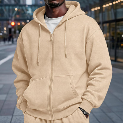 Full Zip Hoodies for Men Big And Tall Oversized Hooded Fleece Sweatshirt | Knit Open Front Cardigan, Zipper Jackets, Oversize, Streetwear, Basic Fit, Lightweight, Warm, Big and Tall, Hooded Sweatshirt