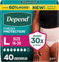 Depend Fresh Protection Adult Diapers, Incontinence Underwear for Women, Disposable, Maximum, XXL, Blush, 44 Count (2 Packs of 22), Packaging May Vary