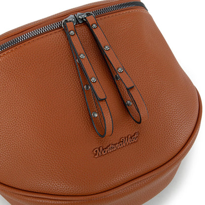 Montana West Crossbody Bag for Women, Large Bum Bag Purse Soft Vegan Leather Travel Fanny Pack with Coin Purse