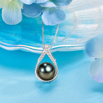 NONNYL Birthday Gifts for Women Wife-Tahitian Black Pearl Necklace for Women, Meaningful Gifts for Mom Wife, Elegant Jewelry Gift for Her, Birthday Anniversary Valentine’s Day Christmas Graduation Gifts