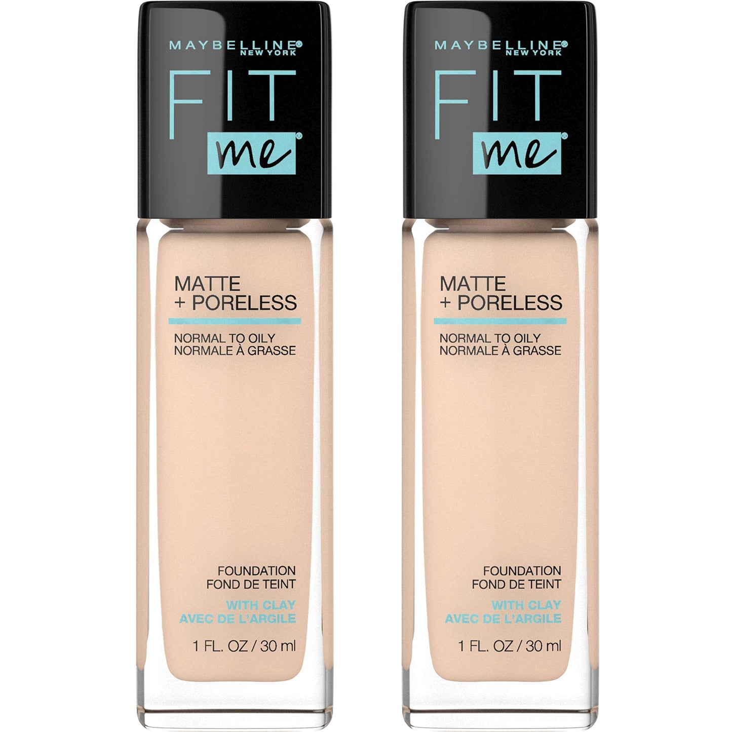 Maybelline Fit Me Matte + Poreless Liquid Oil-Free Foundation Makeup, Mocha, 1 Count (Packaging May Vary)