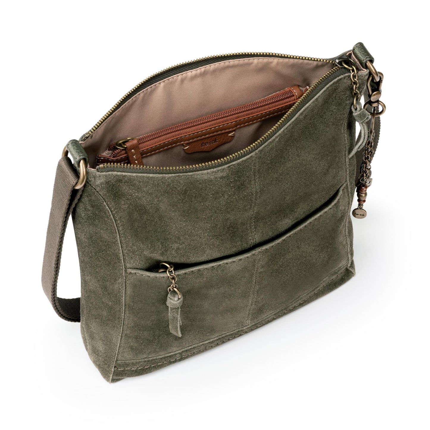 The Sak Lucia Leather Crossbody Purse - Premium Leather Women's Handbag for Everyday & Travel - Cross Body Bag With Zipper