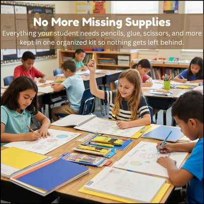 70 Piece Back to School Supplies Kit for Middle & High School Students Grades 7-12, Complete Student Supply Bundle with Binder, Notebooks, Folders, Pens, Pencils, Highlighters & Classroom Essentials