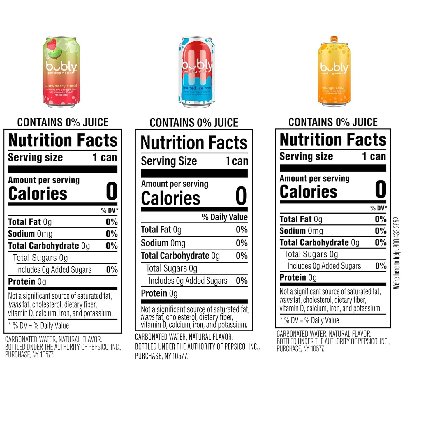 bubly Sparkling Water, 6 Flavor Variety Pack (Blackberry, Lime, Cherry, Grapefruit, Strawberry, Mango), Zero Sugar & Zero Calories, Seltzer Water, 12 Fl Oz Cans (Pack of 18)