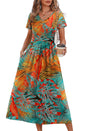 OFEEFAN Summer Dresses for Women Flowy Casual A-Line Midi Dress Beach Vacation Sundresses with Pockets S-2XL