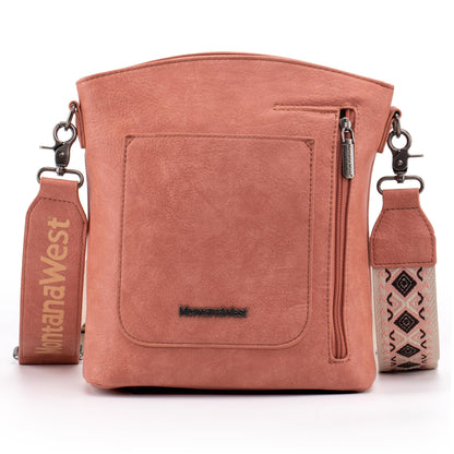 Montana West Multi Zip Pocket Crossbody Bag With Guitar Strap