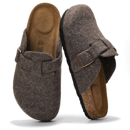 Project Cloud 100% Genuine Leather Footbed Clogs for Women - Memory Foam Arch Support Slippers for Women - Trendy Slip-ons Women's Mules & Clogs Sandals