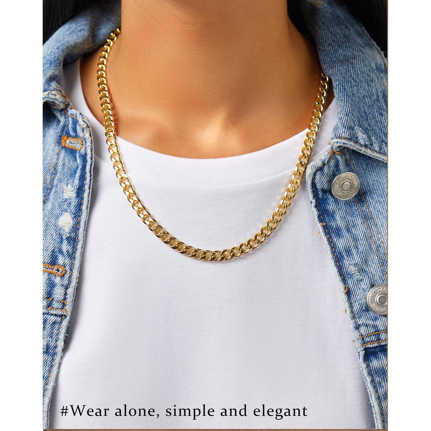 3PCS Gold Necklaces for Women,Chunky Statement Gold Plated Necklace Stack Layered Sterling Silver Herringbone Chains for Women Dainty Trendy Silver Chains Stacked Jewelry Gifts