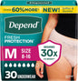 Depend Fresh Protection Adult Diapers, Incontinence Underwear for Women, Disposable, Maximum, XXL, Blush, 44 Count (2 Packs of 22), Packaging May Vary
