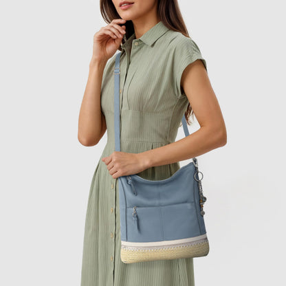 The Sak Lucia Leather Crossbody Purse - Premium Leather Women's Handbag for Everyday & Travel - Cross Body Bag With Zipper