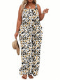TAKEYAL Women's Plus Size Jumpsuit Overalls Wide Leg Casual Summer Rompers Adjustable Loose Fit Jumpsuits With Pockets 2026