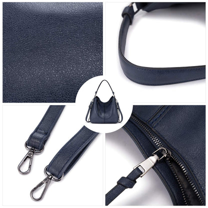 Realer Hobo Crossbody Bags for Women Designer Faux Leather Hobo Handbags Retro Large Size Shoulder Bag Bucket Purse