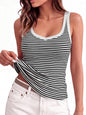 Sampeel Womens Tank Tops Square Neck Sleeveless Ribbed Knit Camisole Summer Outfits Fashion Clothing