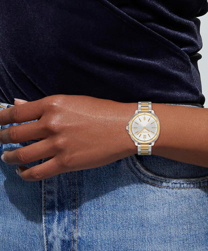 Coach Kitt Women's 3H Quartz Watch – 34 mm Stainless Steel Case – Link Bracelet – Stylish Fashion Accessory, Gift for Her