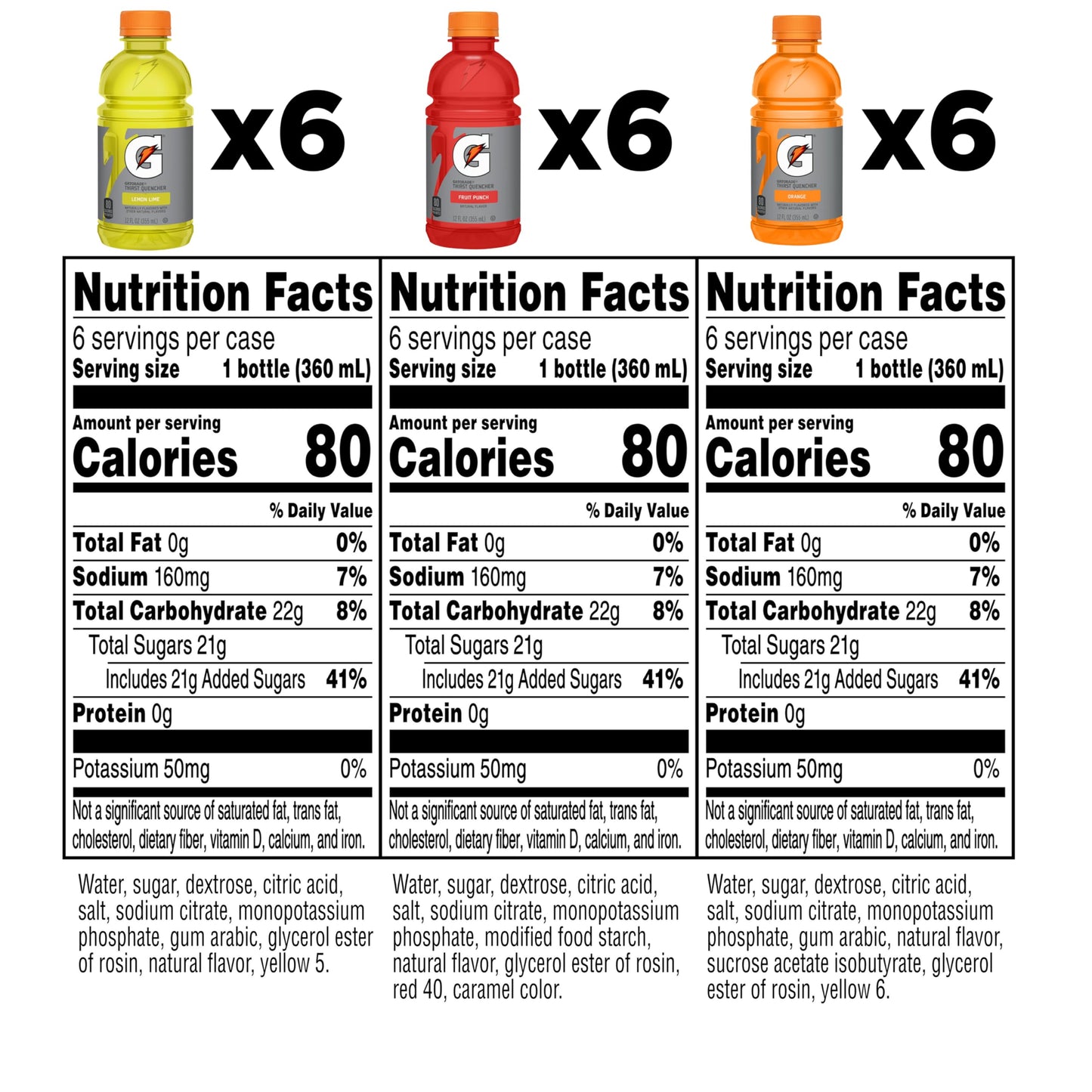 Gatorade Thirst Quencher, Fruit Punch, Glacier Cherry, Cool Blue Variety Pack, 12 Fl Oz (Pack of 18)