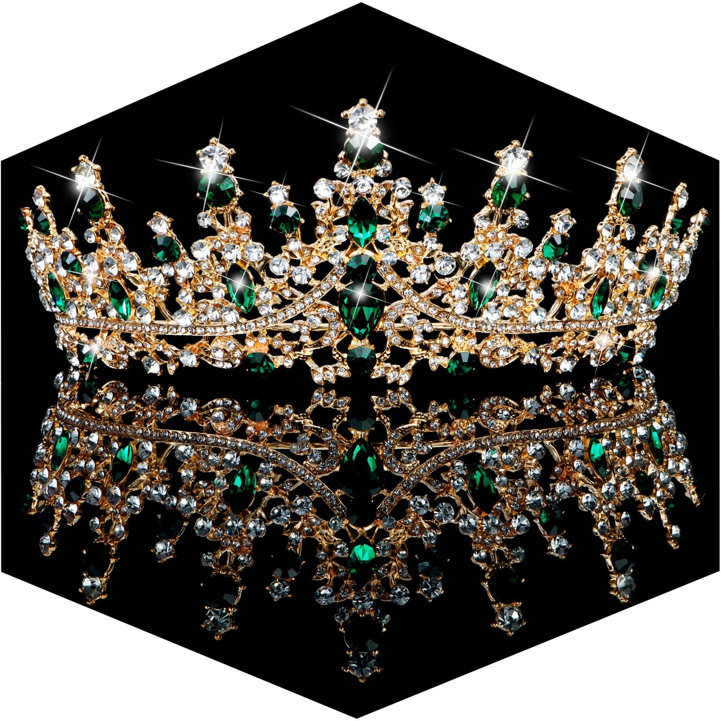 TOBATOBA Silver Wedding Crystal Tiaras and Crowns for Women, Bride Royal Queen Headband Princess Quinceanera Headpieces for Birthday Prom Pageant Party