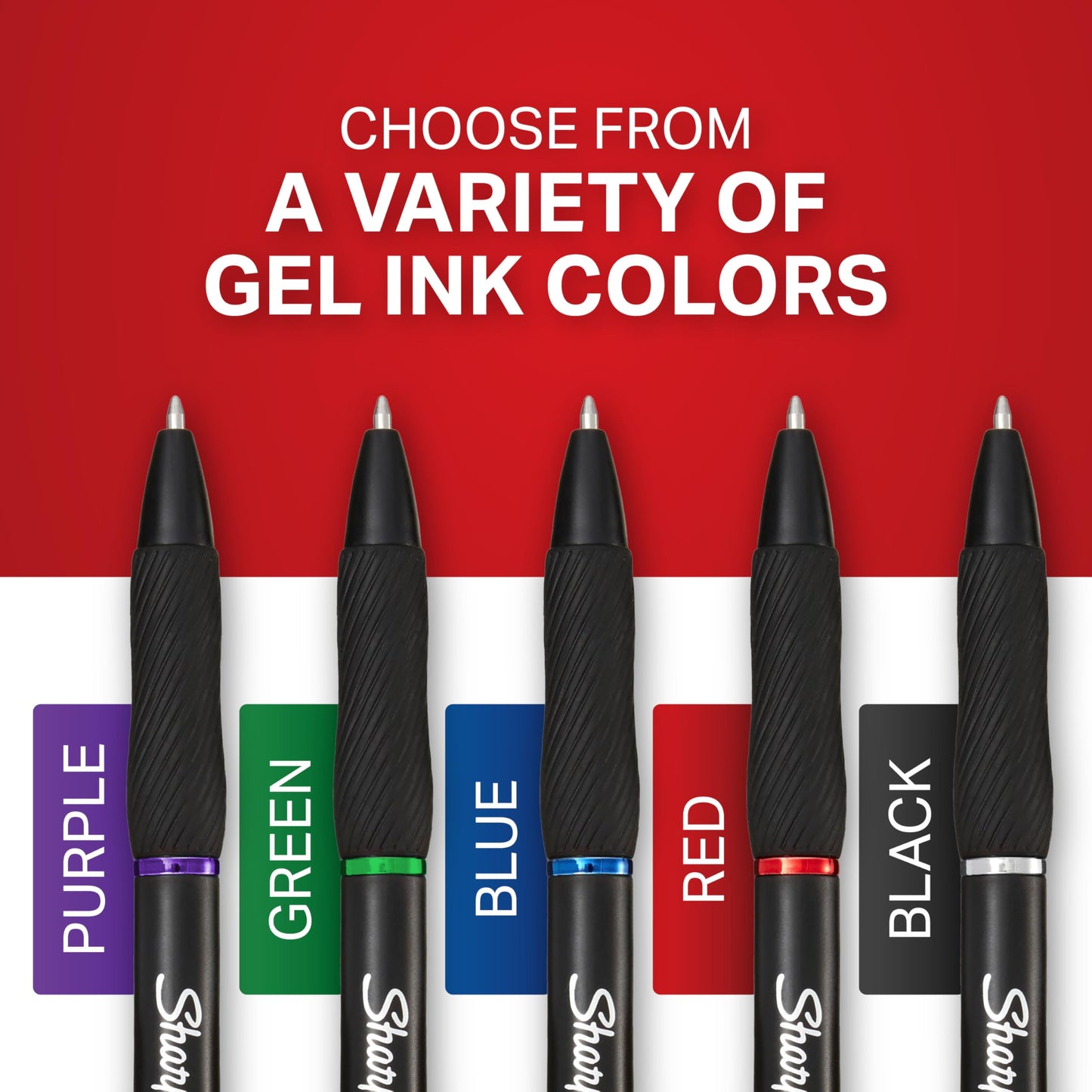 Sharpie S-Gel Gel Pens, Black Barrel, Medium Point (0.7mm), Black Gel Ink, 12 Count - Home, Office, School, Journaling, Writing, Note-Taking, Teacher Supplies