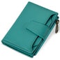 Airkit Small Wallet Women RFID Blocking Soft Leather Bifold Compact Card Holder Wallet for Women with Zipper Coin Pocket 4 ID Window