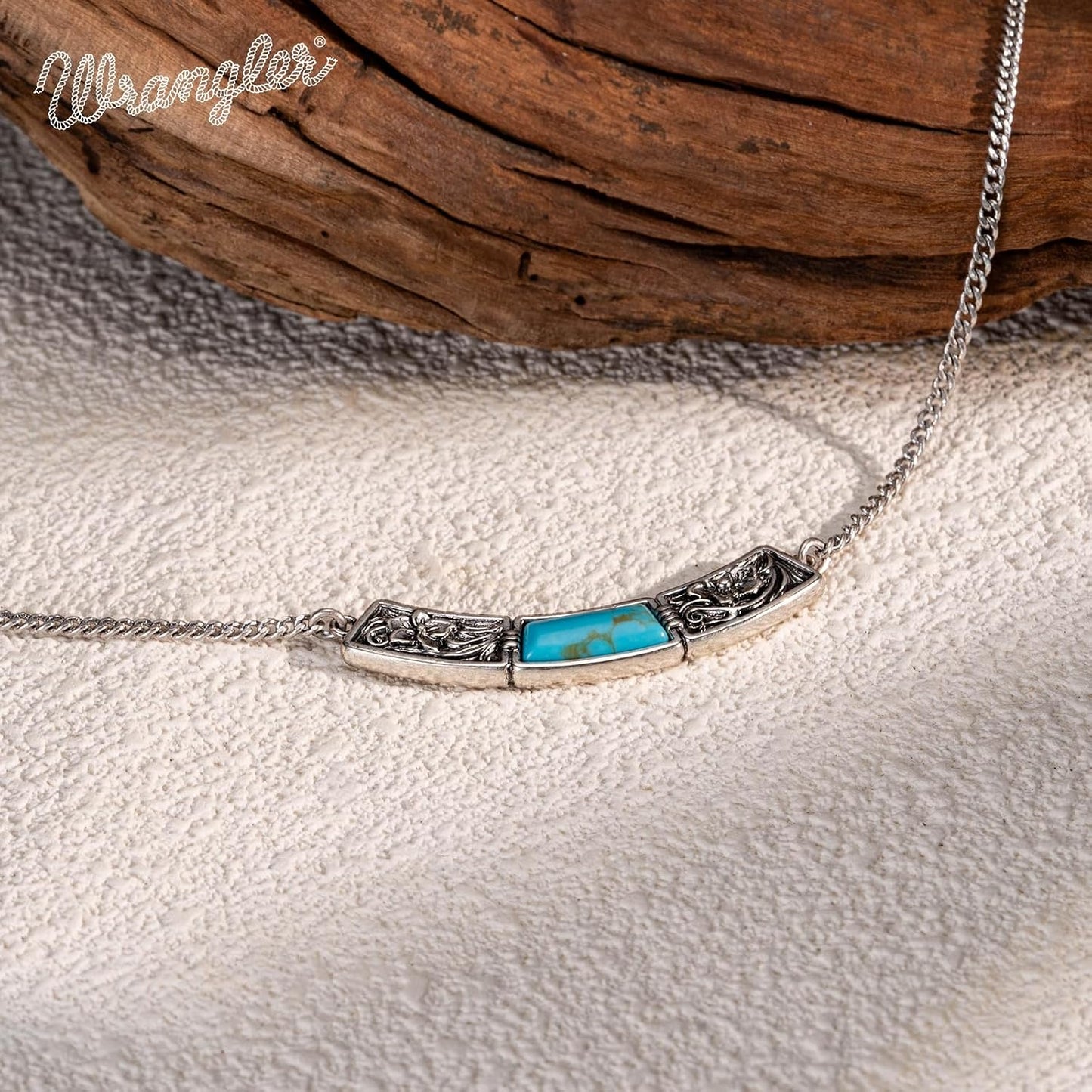 Wrangler Couture Turquoise Jewelry for Women, Western Jewelry Necklace | 14K Gold & Silver Plating, Silver Jewelry Necklace, Country Jewelry with Gift Box