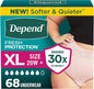 Depend Fresh Protection Adult Diapers, Incontinence Underwear for Women, Disposable, Maximum, XXL, Blush, 44 Count (2 Packs of 22), Packaging May Vary