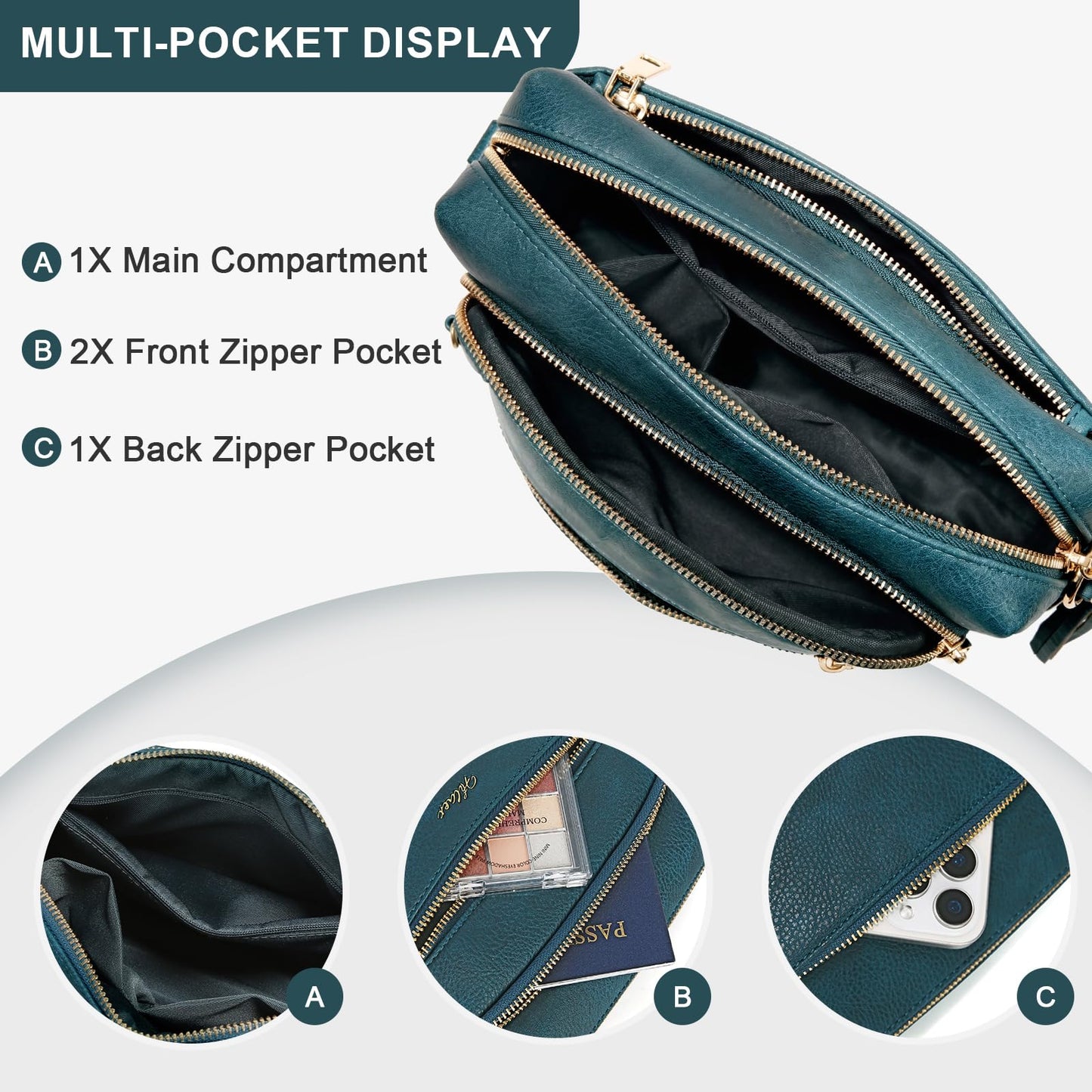 Small Leather Crossbody Bags for Women Anti theft Purses and Handbag Shoulder Hangbag with Wide Strap Tassel