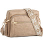 Small Leather Crossbody Bags for Women Anti theft Purses and Handbag Shoulder Hangbag with Wide Strap Tassel