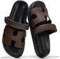 Project Cloud 100% Genuine Leather Sandals for Women Footwear - Stylish Womens Sandals with Plush & Soft Insole - Non-Slip and Water-Resistant Beach Sandals Slides for Women (Mayvy)