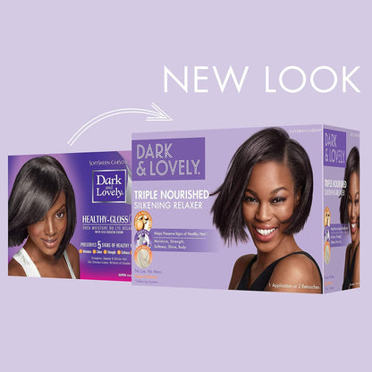 SoftSheen-Carson Dark and Lovely Triple Nourished Silkening Relaxer No-Lye Regular Strength with Shea Butter, Jojoba and Avocado Oils, Regular