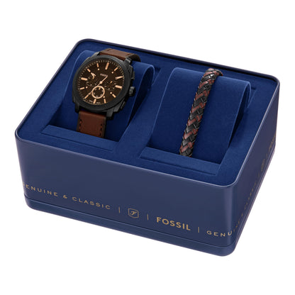 Fossil Men's Watch, Machine Stainless Steel Chronograph Watch for Men