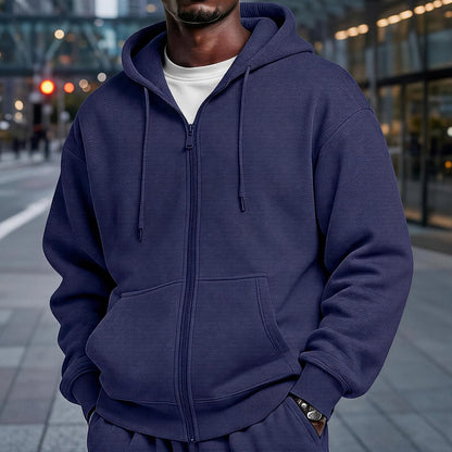 Full Zip Hoodies for Men Big And Tall Oversized Hooded Fleece Sweatshirt | Knit Open Front Cardigan, Zipper Jackets, Oversize, Streetwear, Basic Fit, Lightweight, Warm, Big and Tall, Hooded Sweatshirt