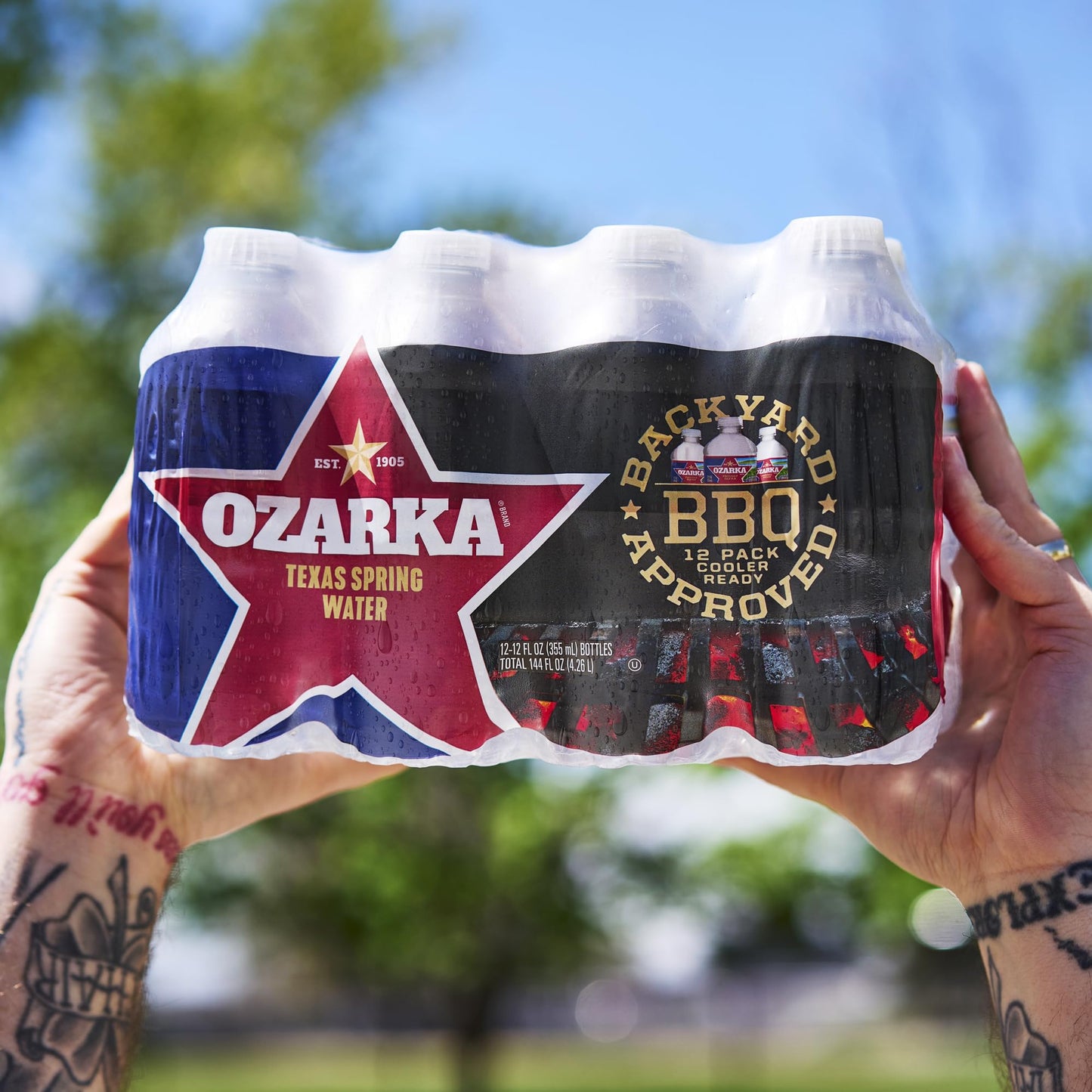 Ozarka Texas Spring Water Bottles, 12 Pack - Still Drinking Water with Naturally Balanced Minerals for a Crisp Clean Taste - 12 Fl Oz